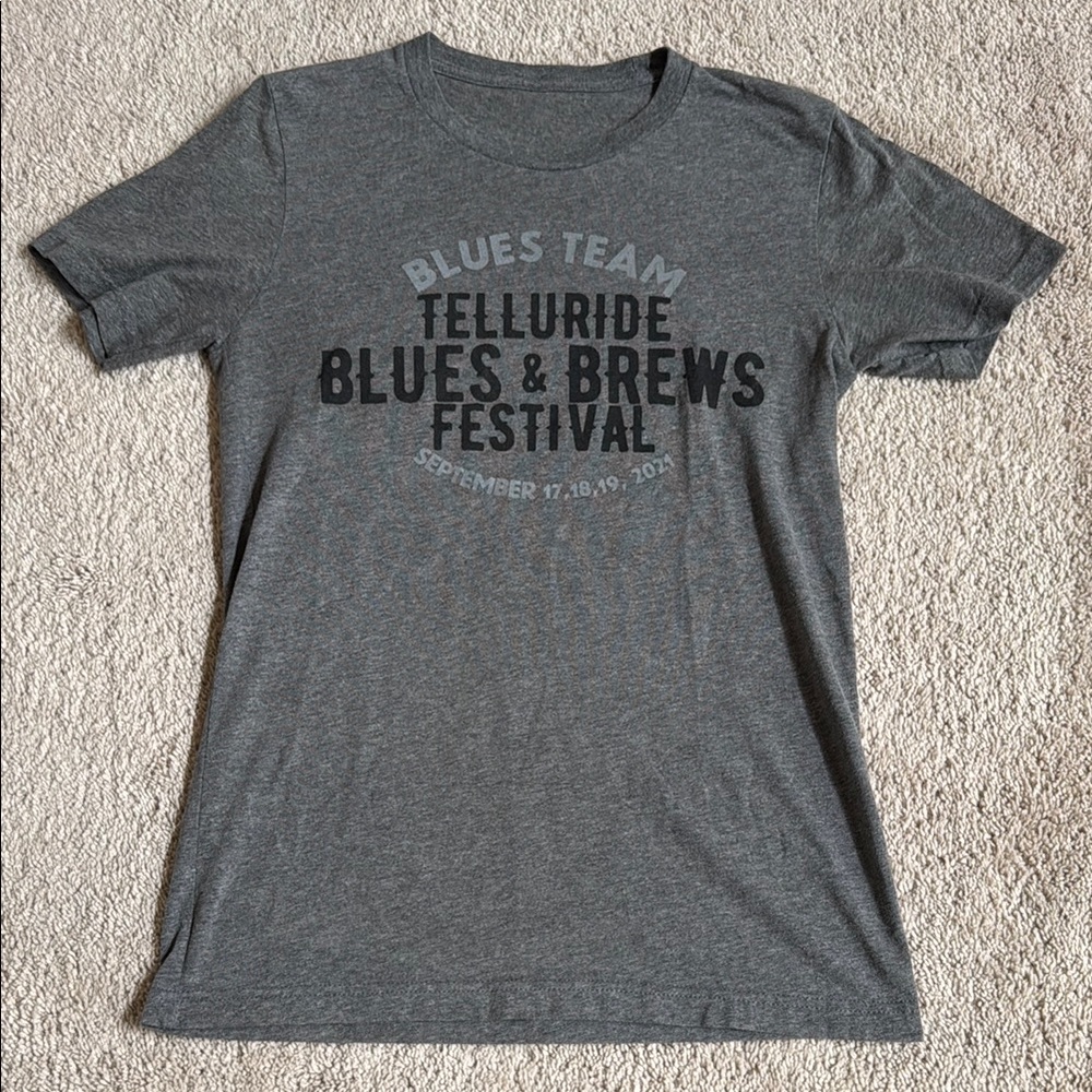 Gray Telluride CO Blues & Brews Festival T-Shirt